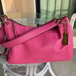 Coach Mia Pink Leather Shoulder Bag